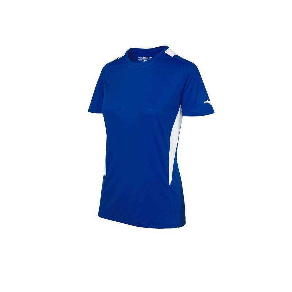 Jerseys Mizuno Crew Neck Mujer Azul Real/Blancas Ofertas PSVU-01297